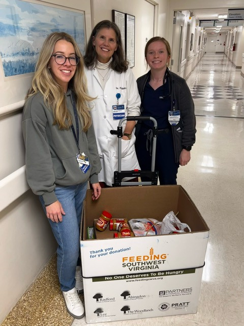 CMC Hospitalist collected food for Feeding SWVA