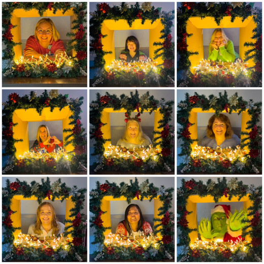 CVI Leadership Team: Lindsay Day, Marguerite Underwood, Stella Snead, Sarah Henshaw, Angela Kincer, Cyndee Karnes, Katie Hayes, Jessica Brown, The Grinch
