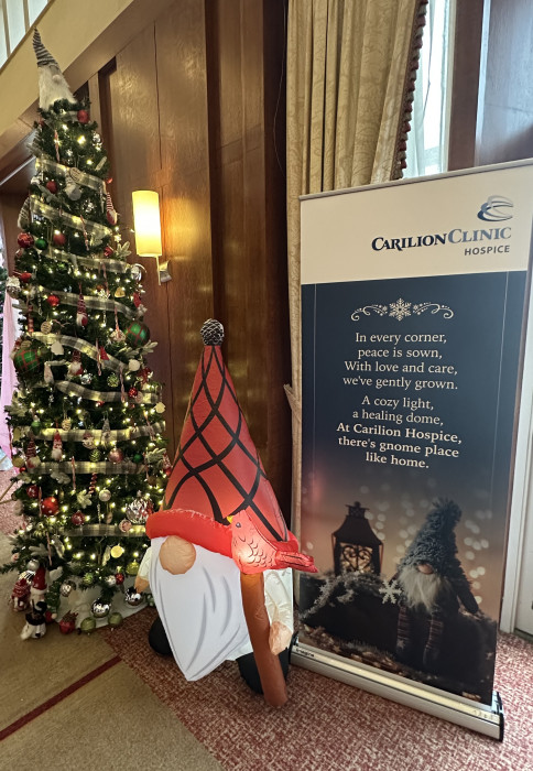 Carilion Clinic NRV Hospice's tree at The Inn at Blacksburg.  