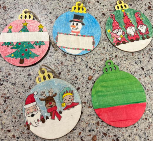 Ornaments by Cardiology staff and kids!