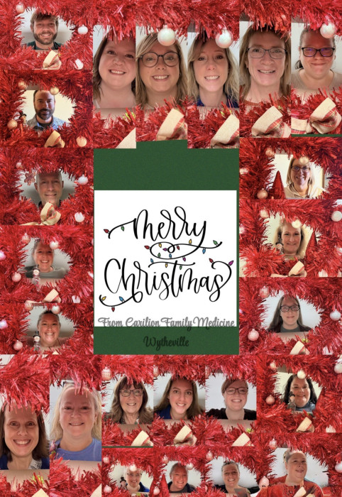 Merry Christmas and happy holidays from us here at Carilion Clinic Family Medicine in Wytheville!