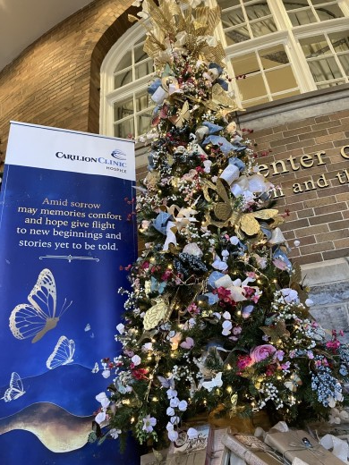 Carilion Clinic Roanoke Hospice's tree at Hotel Roanoke.  