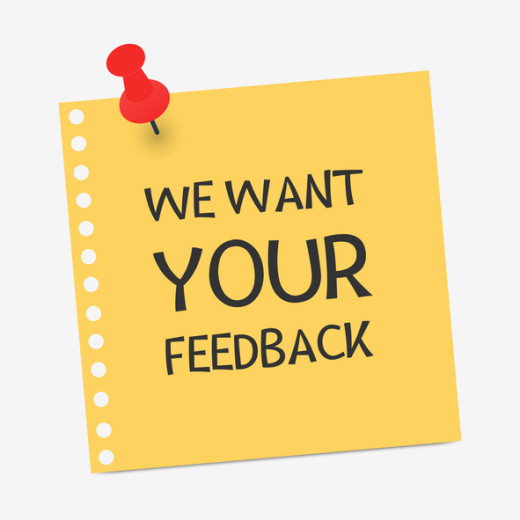 we want your feedback