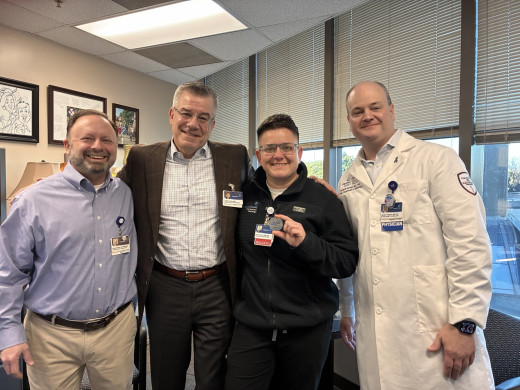 (Pictured Don Halliwill, Executive Vice President, Chief Financial Officer, Dan Karolyi, MD, Radiology Department Chair, Tim Auwarter, VP, and Leah Britton, Radiology Director).