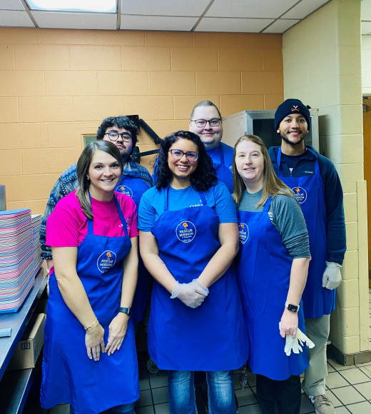 (Back Row, Left to Right) Trevor Zaga, Zachary Scherer, & Andrik Mendez Ayala (Front Row, Left to Right) Brittany Ashwell, Jessica Degrandi, & Jennifer Alcorn