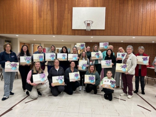 Group picture of Paint Night!