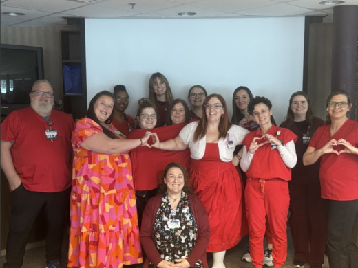 The Pulmonary & Sleep Medicine Clinic at Crystal Spring show their support for the AHA. 