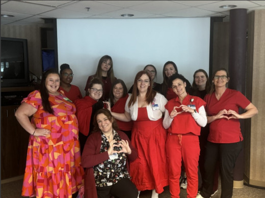 The Pulmonary & Sleep Medicine Clinic at Crystal Spring show their support for the AHA. 