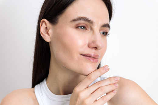 woman with glowing skin