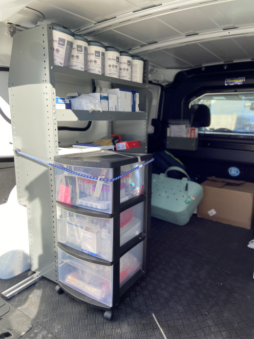 Inside of mobile unit