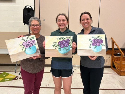 Family time on paint night!