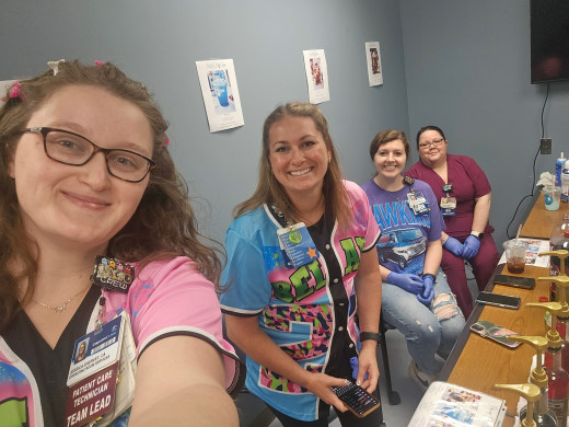 Throw Back Thursday on the 4S PACU: Jessica Shervey CA, Ashley Graham RN UD, Megan Miller RN CTL, Lindsey Gibson 4 West Leadership