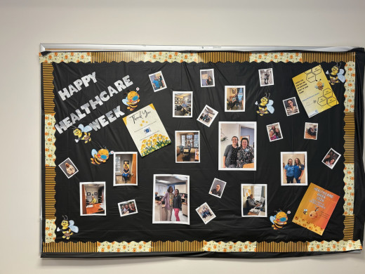 Healthcare Week board at Christiansburg FP
