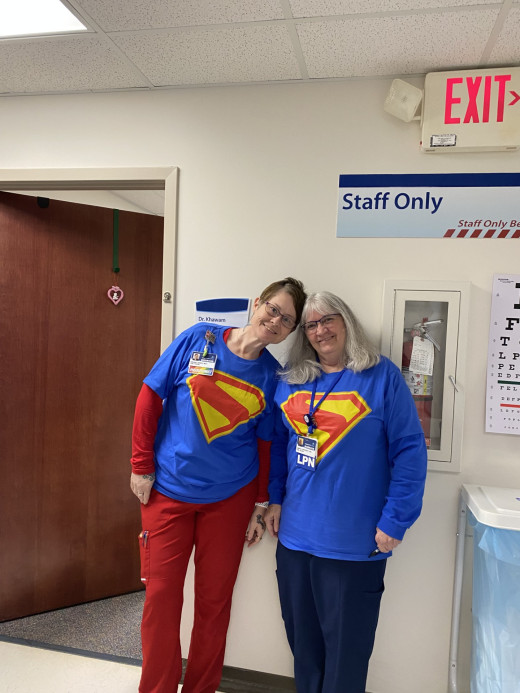 Two of FCM Salem West Main's Superheros on their way to help the community.