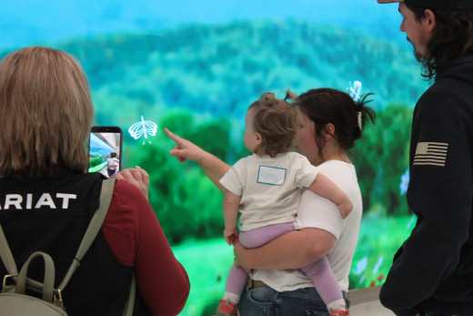 NICU Family at the Butterfly wall at Tanglewood