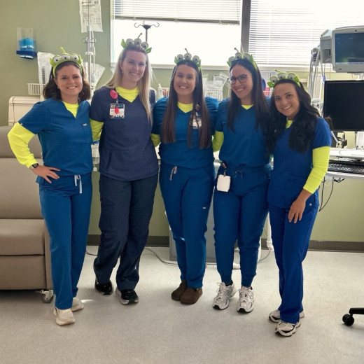 Disney Day in The 4S PACU: Bethanie Smithers RN, Katie Harpine RN, Ashley Wickham RN, Karen Hammond RN, Ciara Hicks RN 