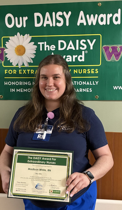 Madison White, RN - CFMH receives  DAISY Award