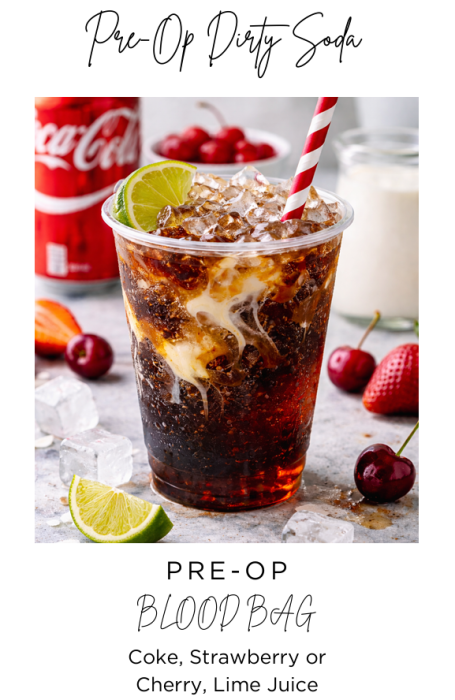 Dirty Soda Bar Menu 