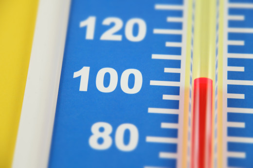 thermometer showing 100 degree weather