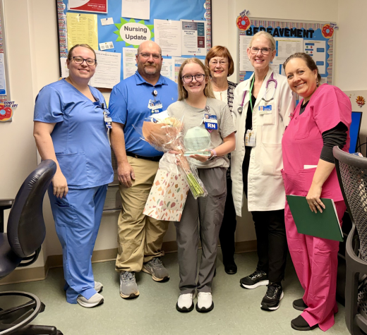 10SB Bailee Blankeship RN Oakey Award with Palliative Team Leadership