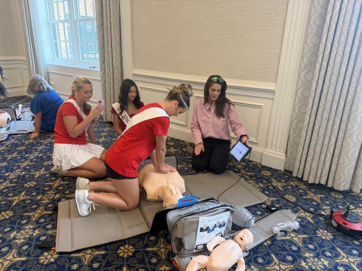 Crista Patterson teaching CPR