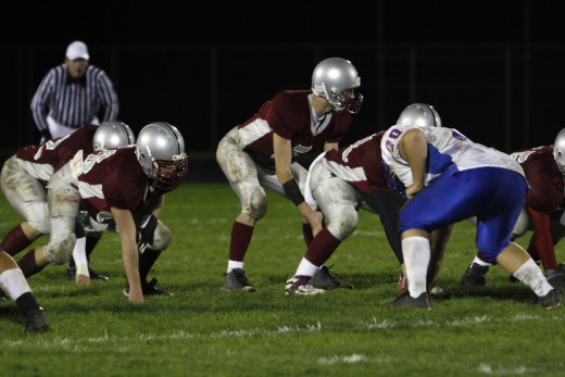 football players on the field