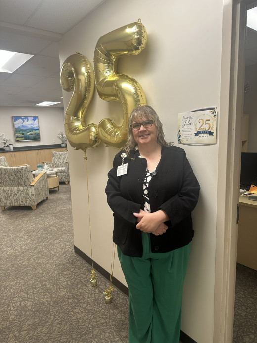 Julie Lawson celebrates 25 years with Carilion. 