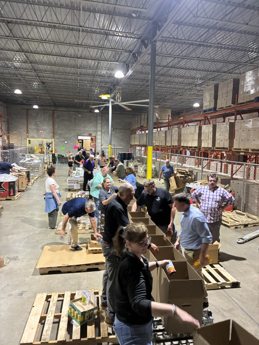 The assembly line at work