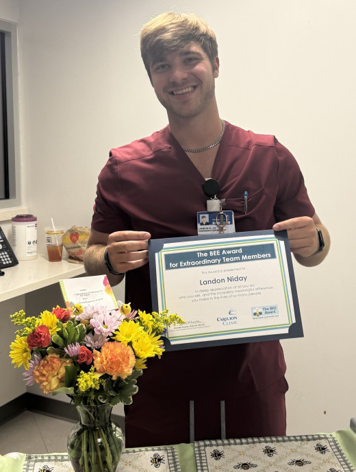 Congratulations to Landon Niday for winning the BEE Award!