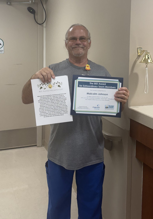 Congratulations to Malcolm Johnson for winning the BEE Award!