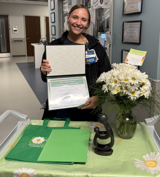 Congratulations to Natalia Mianowski, RN for winning the DAISY Award!