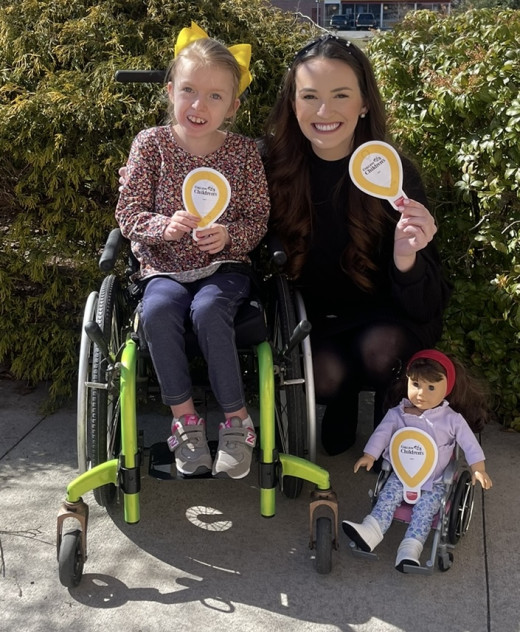 Macy Ware, Director of Children's Miracle Network at the Carilion Clinic Foundation with Children's Miracle Network Ambassador