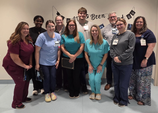 2026 Limited Radiography Program and Imaging Instructor Staff. Pictured from Left to Right back row Ella-Grace King, Glenda Oscar, Brayden Haywood, Frank Amos. Front row Left to right Shanna Smith, Emily Bruner, Kaylee Wethington, Erica Lugar, Jordan Little, Rhonda Williams 